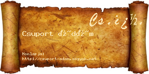 Csuport Ádám névjegykártya